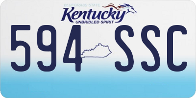 KY license plate 594SSC