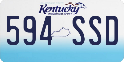KY license plate 594SSD