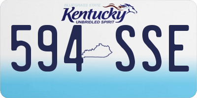 KY license plate 594SSE