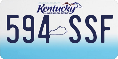 KY license plate 594SSF