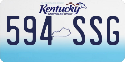 KY license plate 594SSG