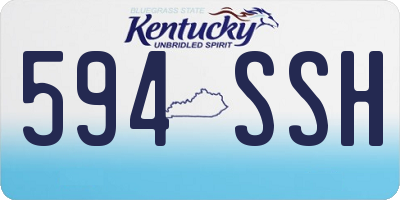 KY license plate 594SSH