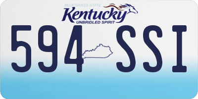 KY license plate 594SSI
