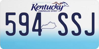 KY license plate 594SSJ