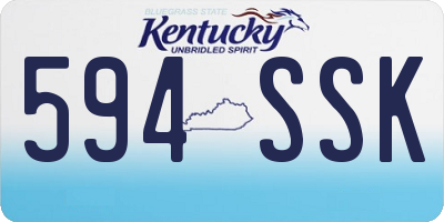 KY license plate 594SSK