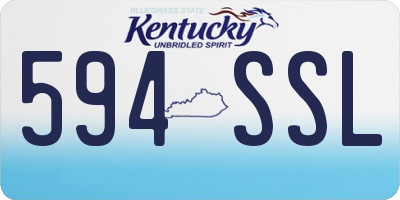 KY license plate 594SSL
