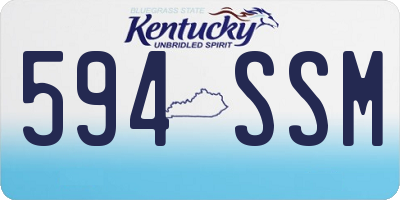 KY license plate 594SSM