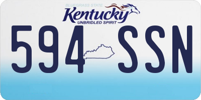 KY license plate 594SSN