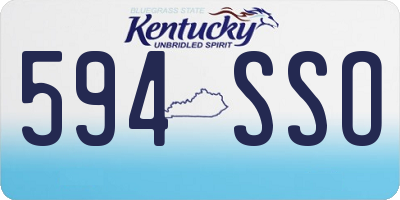 KY license plate 594SSO