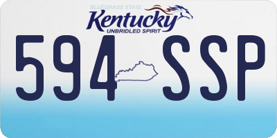 KY license plate 594SSP