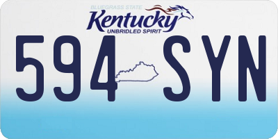 KY license plate 594SYN