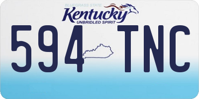KY license plate 594TNC