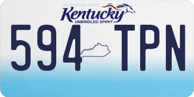 KY license plate 594TPN