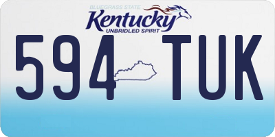 KY license plate 594TUK