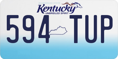 KY license plate 594TUP