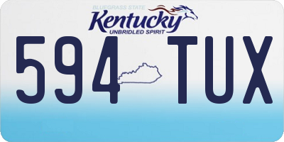 KY license plate 594TUX