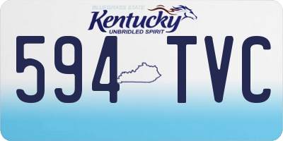 KY license plate 594TVC