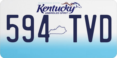 KY license plate 594TVD