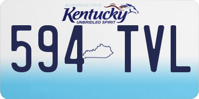 KY license plate 594TVL
