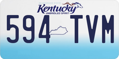 KY license plate 594TVM