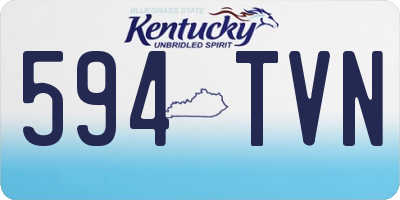 KY license plate 594TVN
