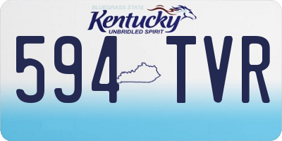 KY license plate 594TVR