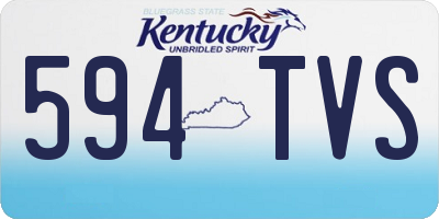 KY license plate 594TVS