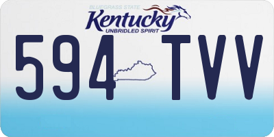 KY license plate 594TVV