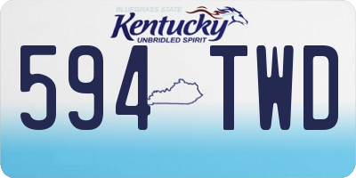 KY license plate 594TWD