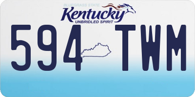 KY license plate 594TWM