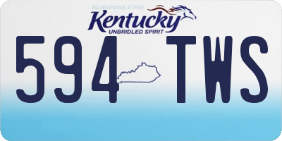 KY license plate 594TWS