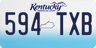 KY license plate 594TXB