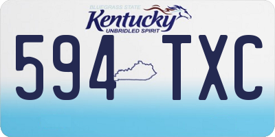 KY license plate 594TXC