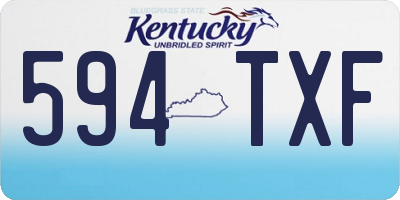 KY license plate 594TXF