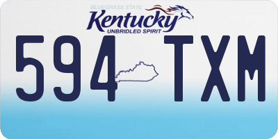 KY license plate 594TXM