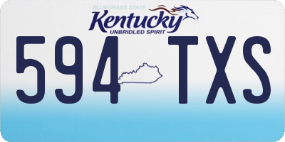 KY license plate 594TXS