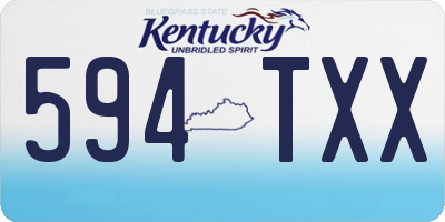 KY license plate 594TXX