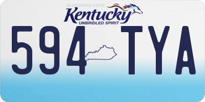 KY license plate 594TYA