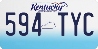 KY license plate 594TYC