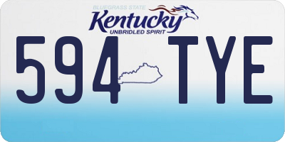 KY license plate 594TYE