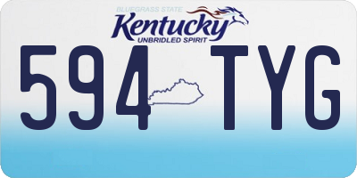 KY license plate 594TYG
