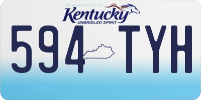 KY license plate 594TYH