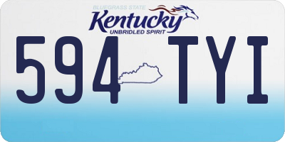 KY license plate 594TYI