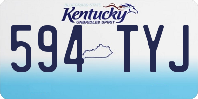 KY license plate 594TYJ
