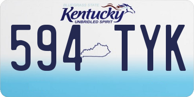 KY license plate 594TYK