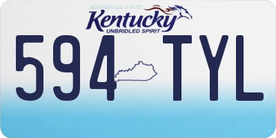 KY license plate 594TYL