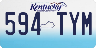 KY license plate 594TYM