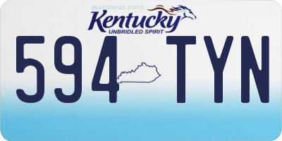 KY license plate 594TYN