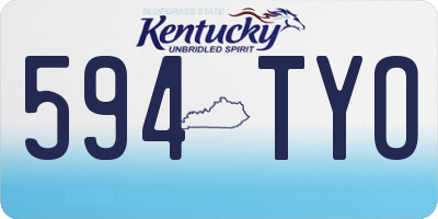 KY license plate 594TYO