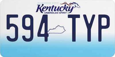KY license plate 594TYP